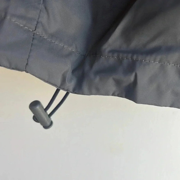 Columbia 100% Nylon Windbreaker Womens Size 1X Black/Gray Hidden Hood - Picture 7 of 12